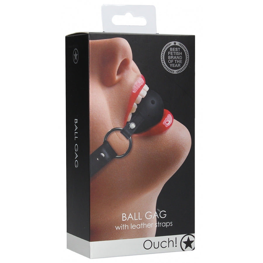 OUCH !- Bâillon Boule gag Strap Noir - MONT' A BORD SHOP