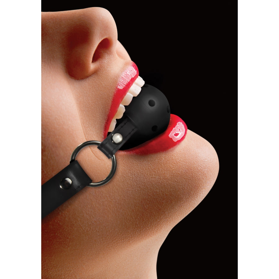 OUCH !- Bâillon Boule gag Strap Noir - MONT' A BORD SHOP