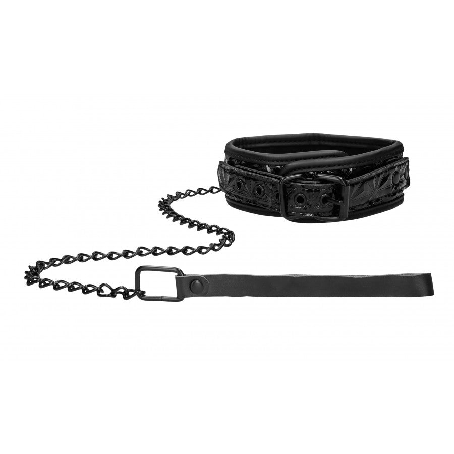 OUTCH !- Collier et Laisse Luxury Noir - MONT' A BORD SHOP