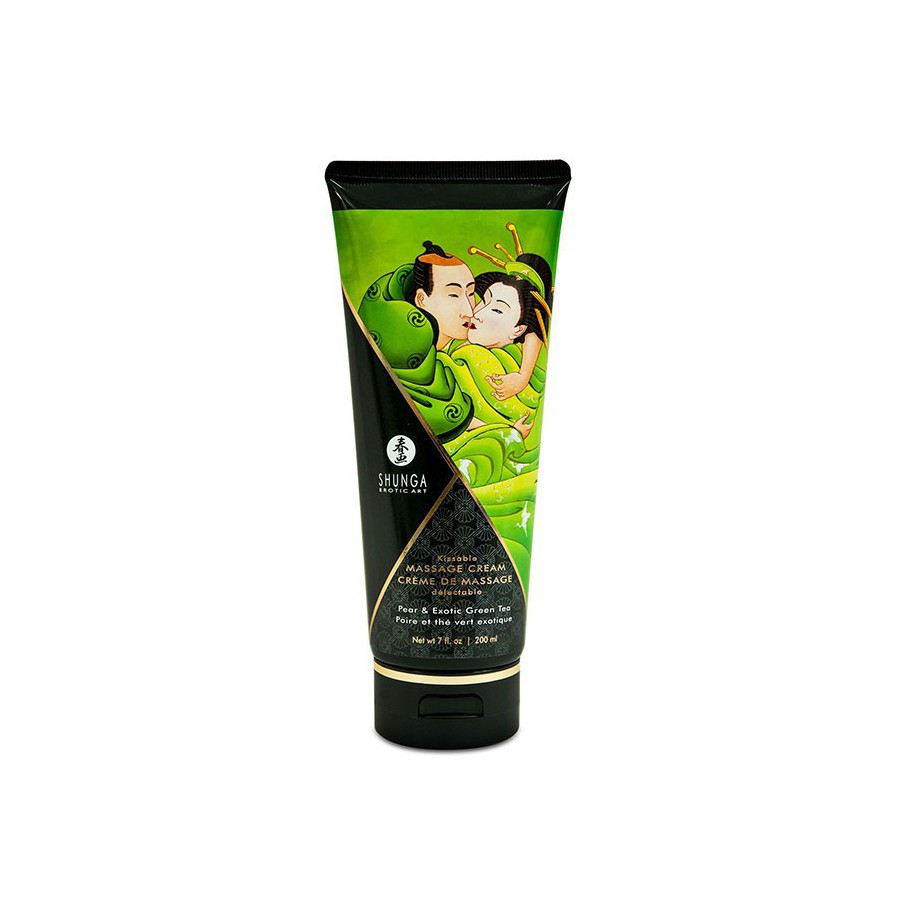 SHUNGA- Crème de massage Comestible POIRE et THÉ VERT Exotique - MONT' A BORD SHOP