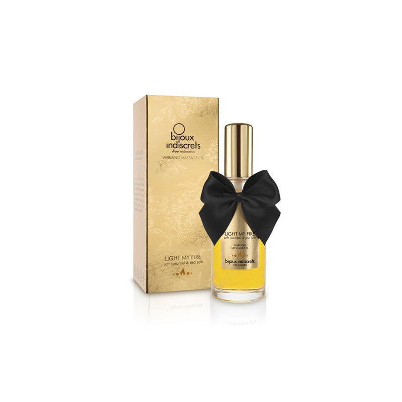 BIJOUX DISCRET- Huile de massage embrassable Chauffante - Caramel Doux - MONT' A BORD SHOP