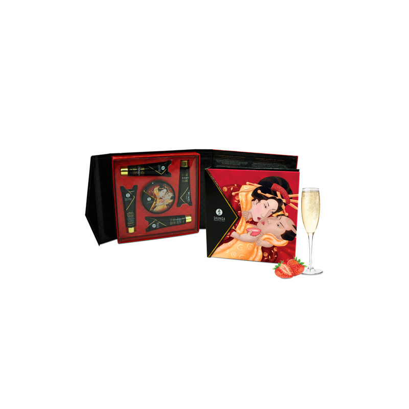 SHUNGA- Coffret Secret de Geisha ORGANICA Vin pétillant à la fraise - MONT' A BORD SHOP