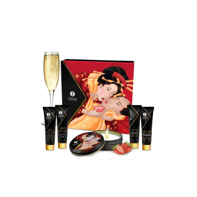 SHUNGA- Coffret Secret de Geisha ORGANICA Vin pétillant à la fraise - MONT' A BORD SHOP