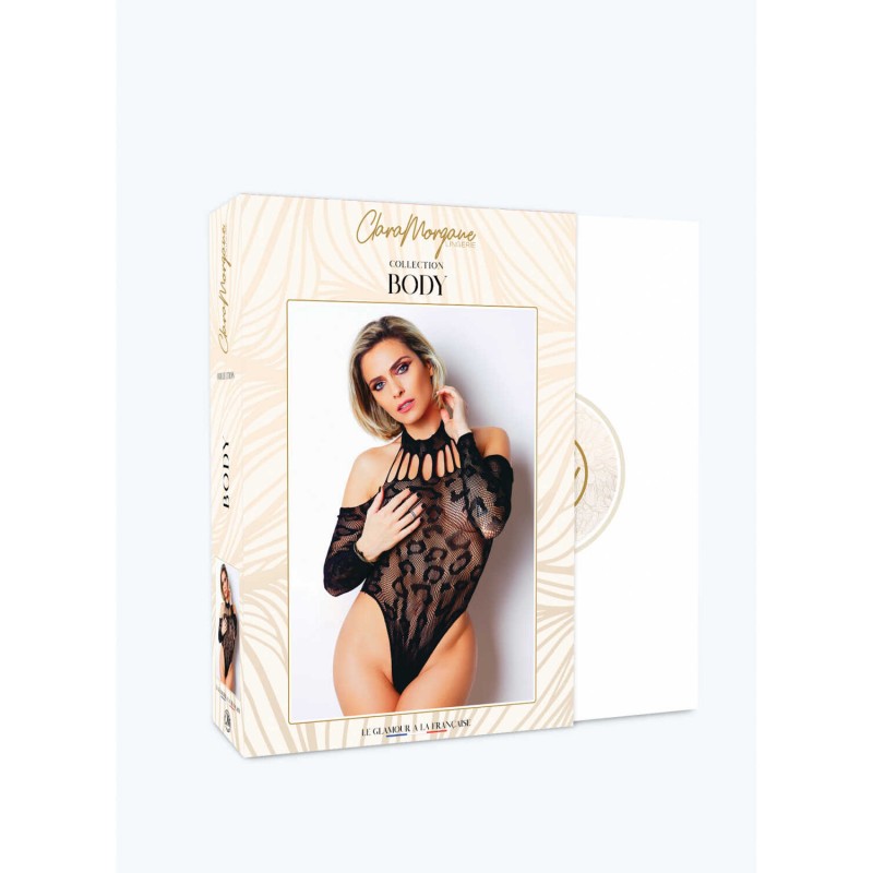 CLARA MORGANE- Body string résille motifs Léopard - MONT' A BORD SHOP