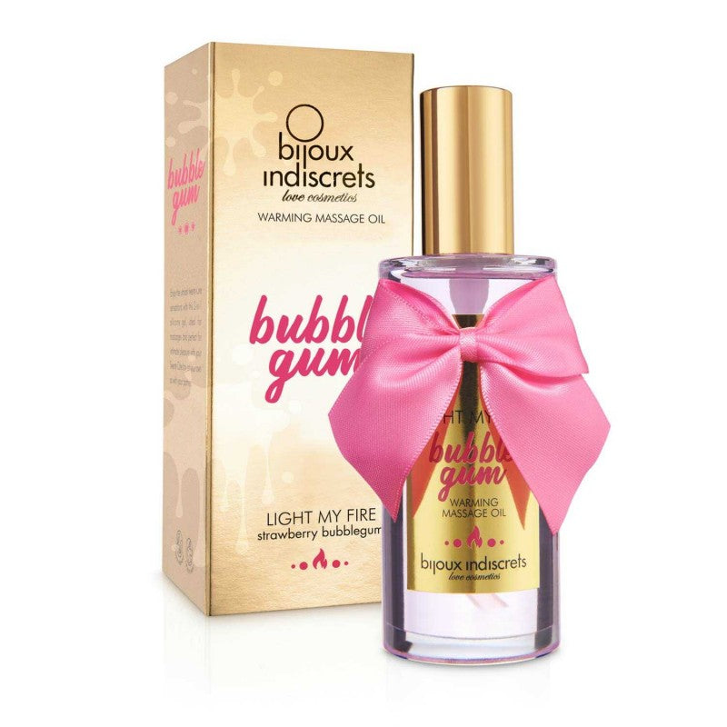 BIJOUX DISCRET- Light my fire Bubblegum huile de massage chauffante - MONT' A BORD SHOP