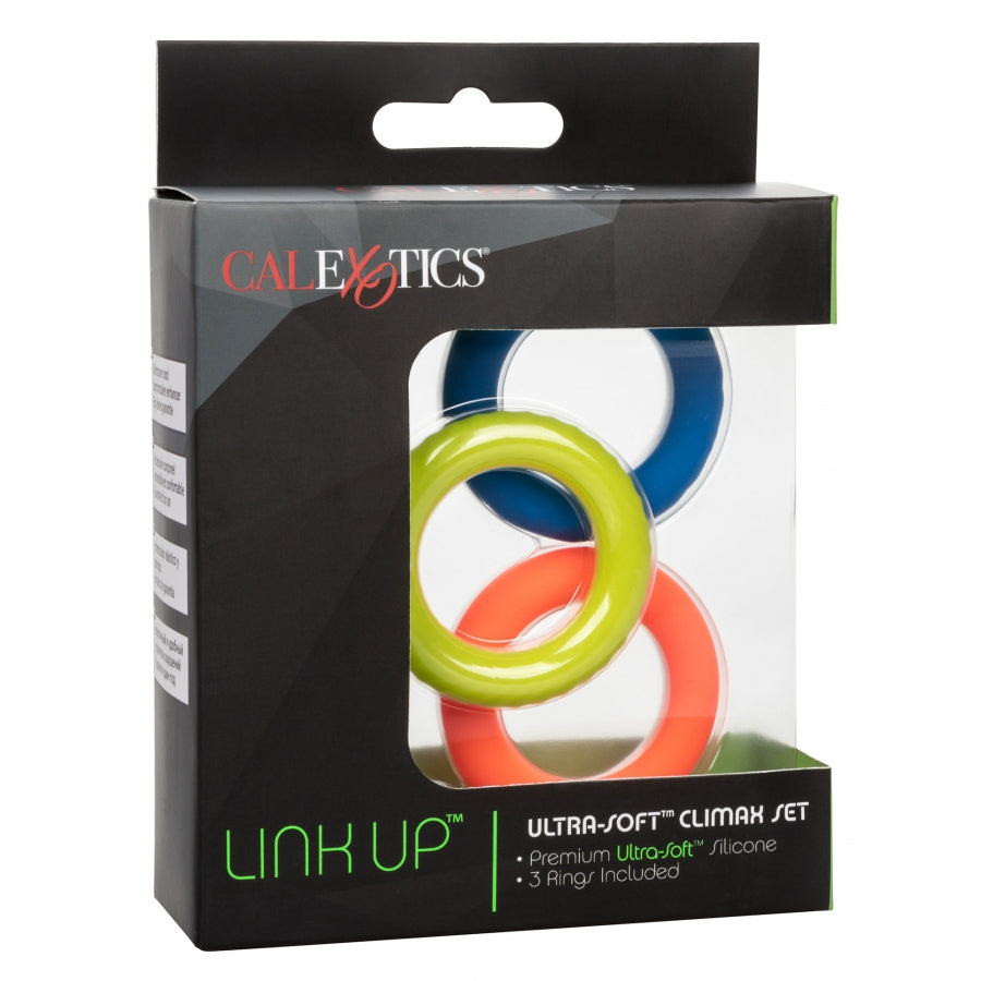 CALEXOTICS- Lot de 3 cockrings Link Up Climax - MONT' A BORD SHOP