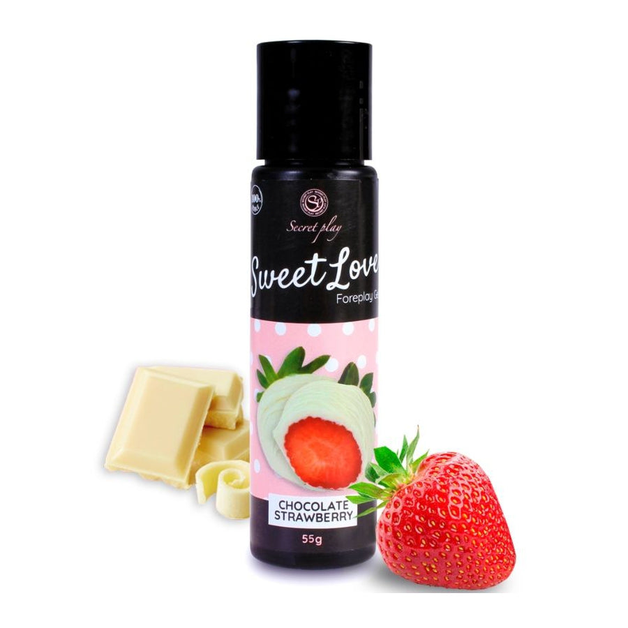 SECRET PLAY- Lubrifiant comestible Sweet Love Fraise-Chocolat blanc - MONT' A BORD SHOP