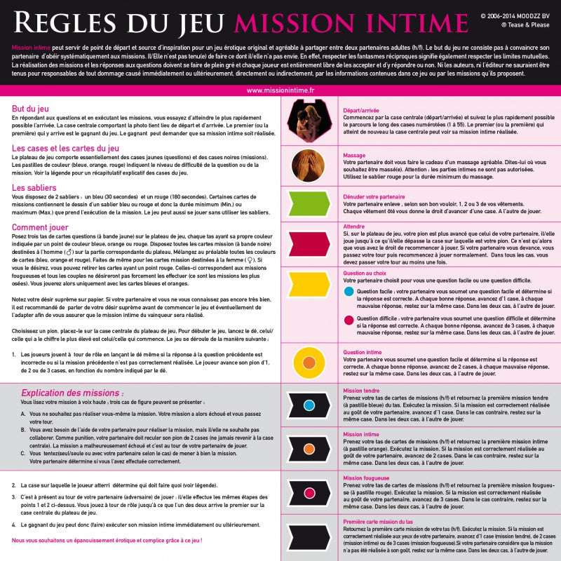 TEASE PLEASE- Jeu Mission Intime – Classique - MONT' A BORD SHOP