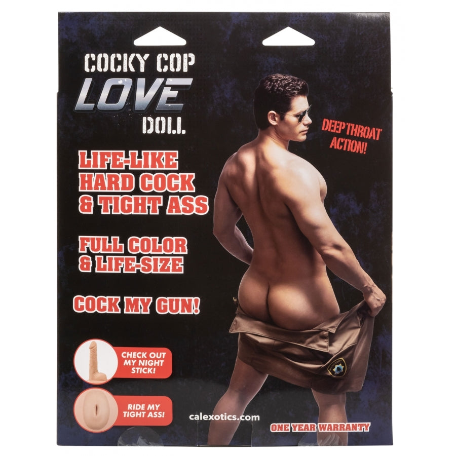 CALEXOTICS- Poupée Gonflable Homme Cocky Cop Sexe - MONT' A BORD SHOP
