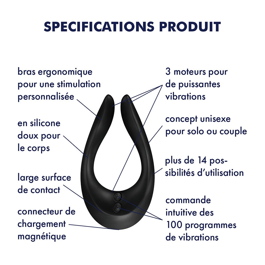 SATISFYER- Stimulateur Partner Multifun 2 - MONT' A BORD SHOP