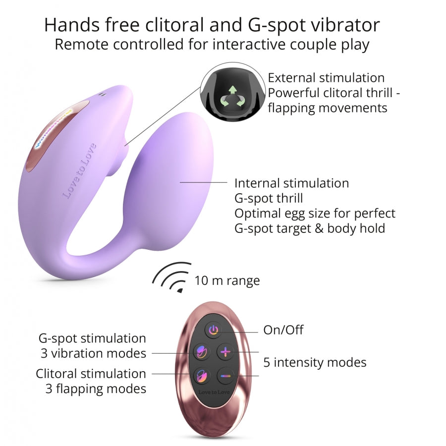 LOVE TO LOVE- Stimulateur Clitoris et Point G Wonderlover - MONT' A BORD SHOP