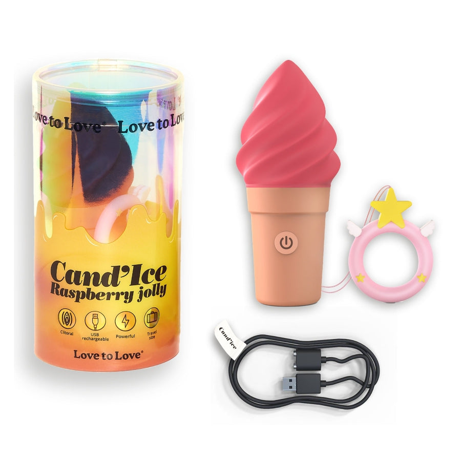 LOVE TO LOVE- Stimulateur de clitoris Cand'Ice Raspberry Jolly - MONT' A BORD SHOP