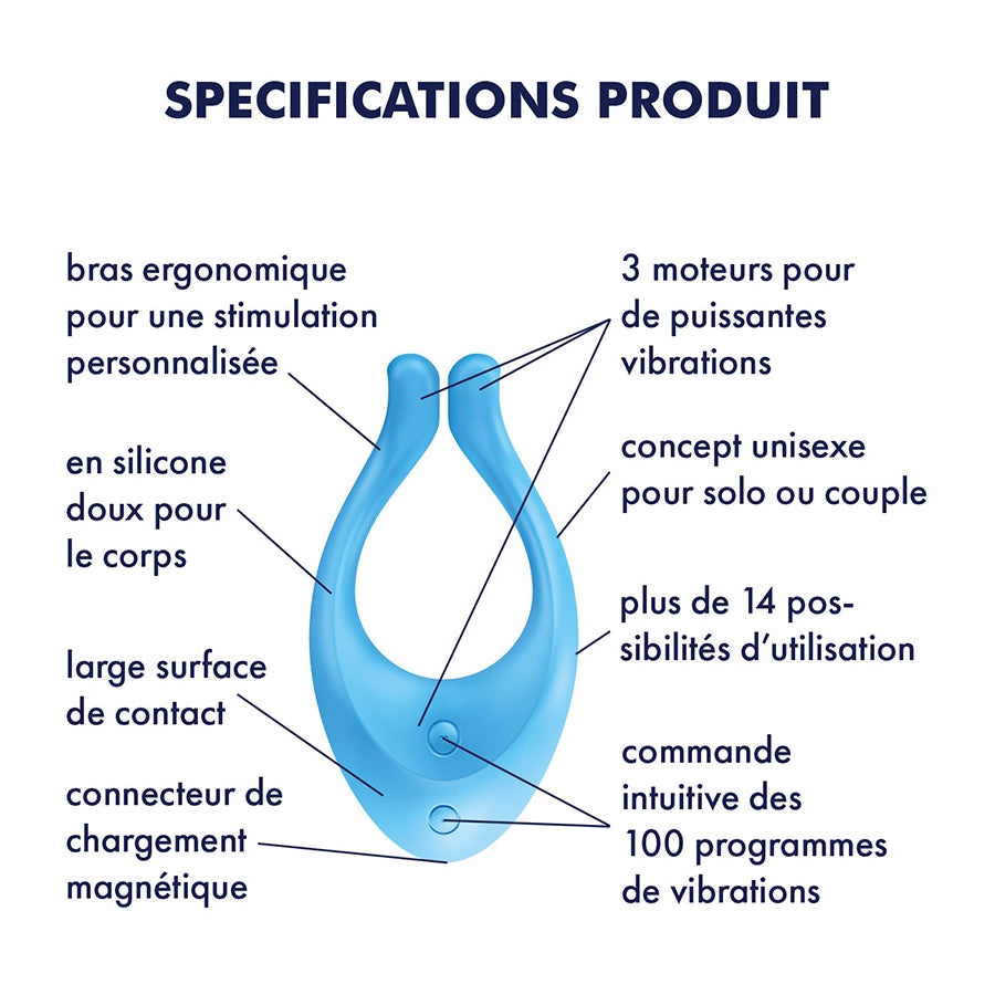 SATISFYER- Stimulateur Partner Multifun 2 - MONT' A BORD SHOP